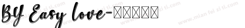 BY Easy love字体转换